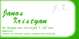 janos kristyan business card